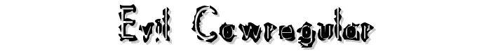 Evil CowRegular font